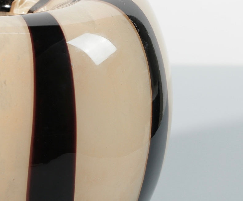 Marbled Stripe Sphere Vase – Artistic Glass Centerpiece Berriscent