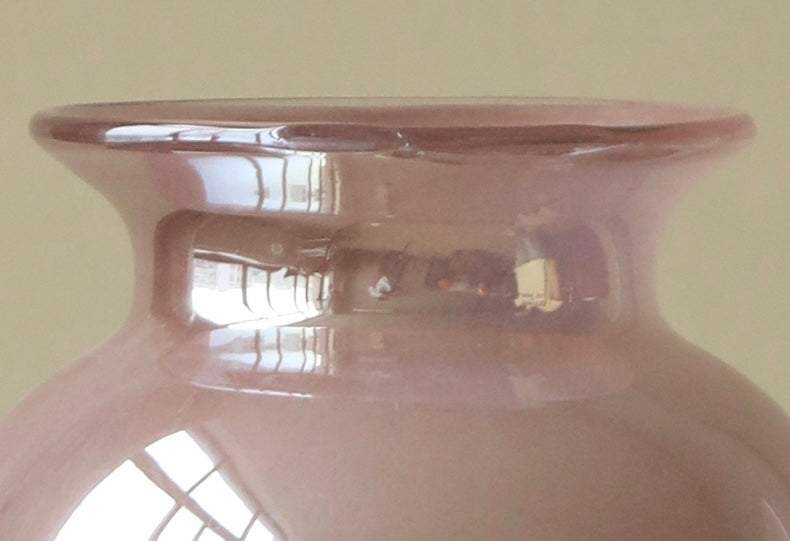 Rosy Bloom Hand-Blown Glass Vase