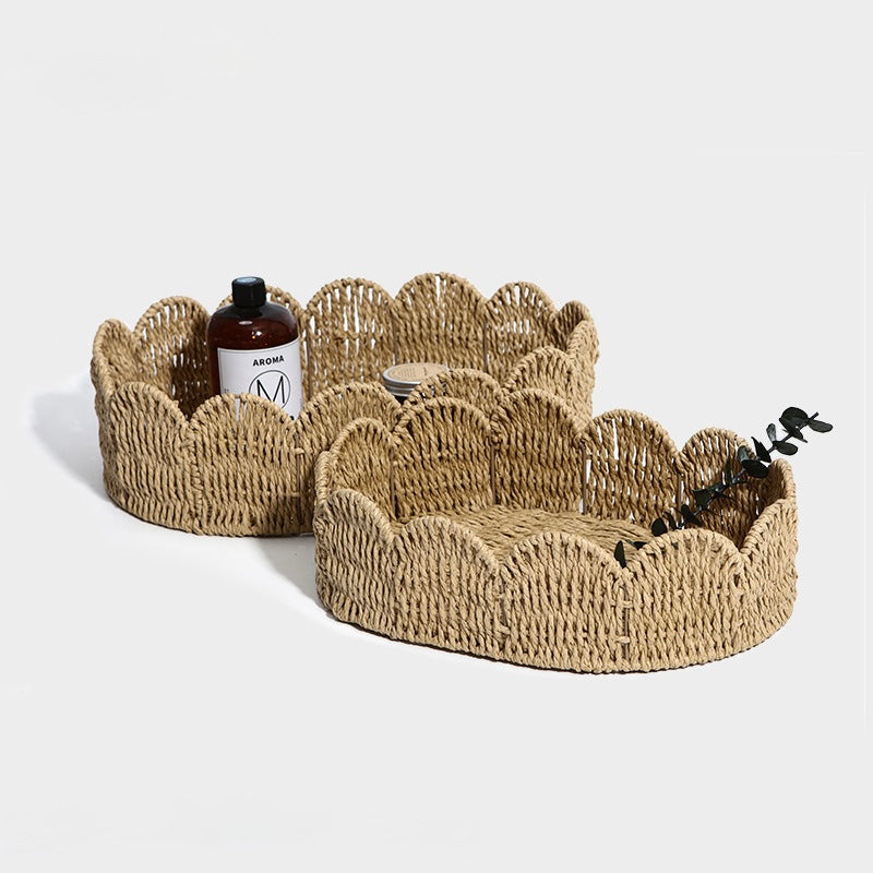 Handwoven Round Rope Storage Basket