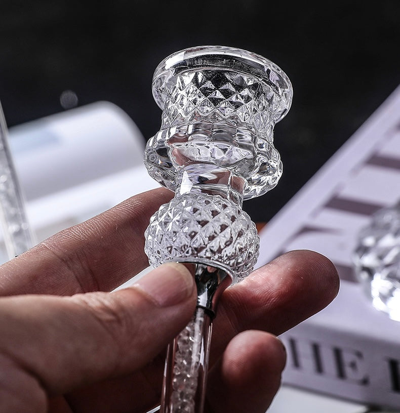 Crystal Glass Candlestick Set – 3 Pieces Berriscent