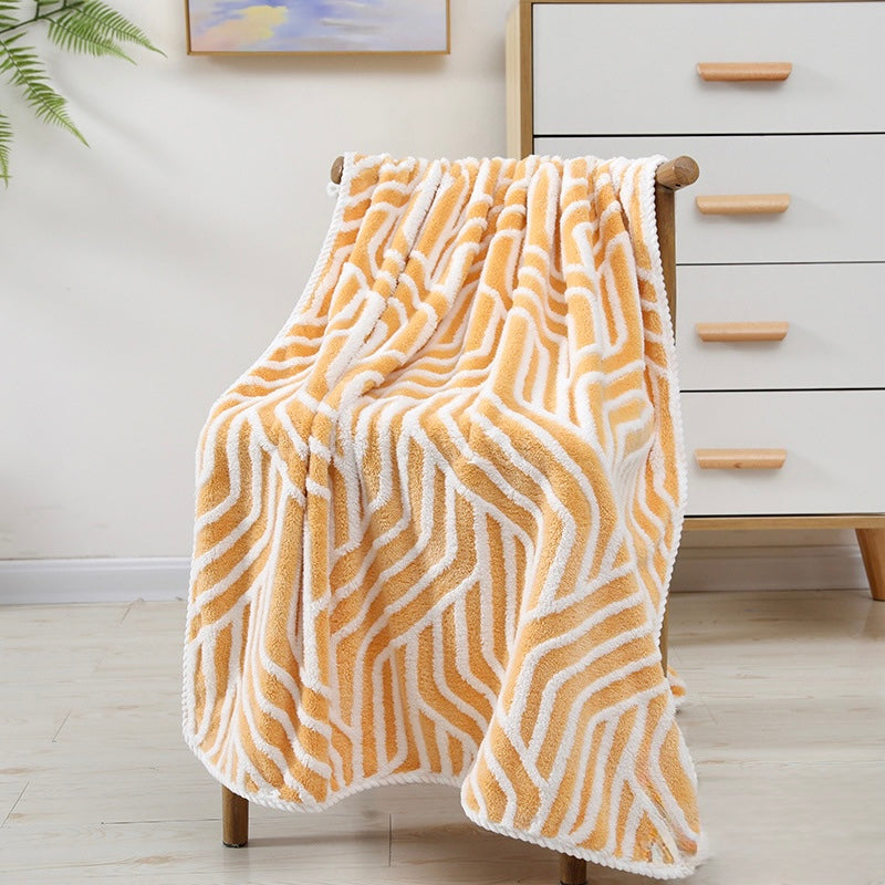 Waveform Touch Coral Fleece Towel Collection Berriscent