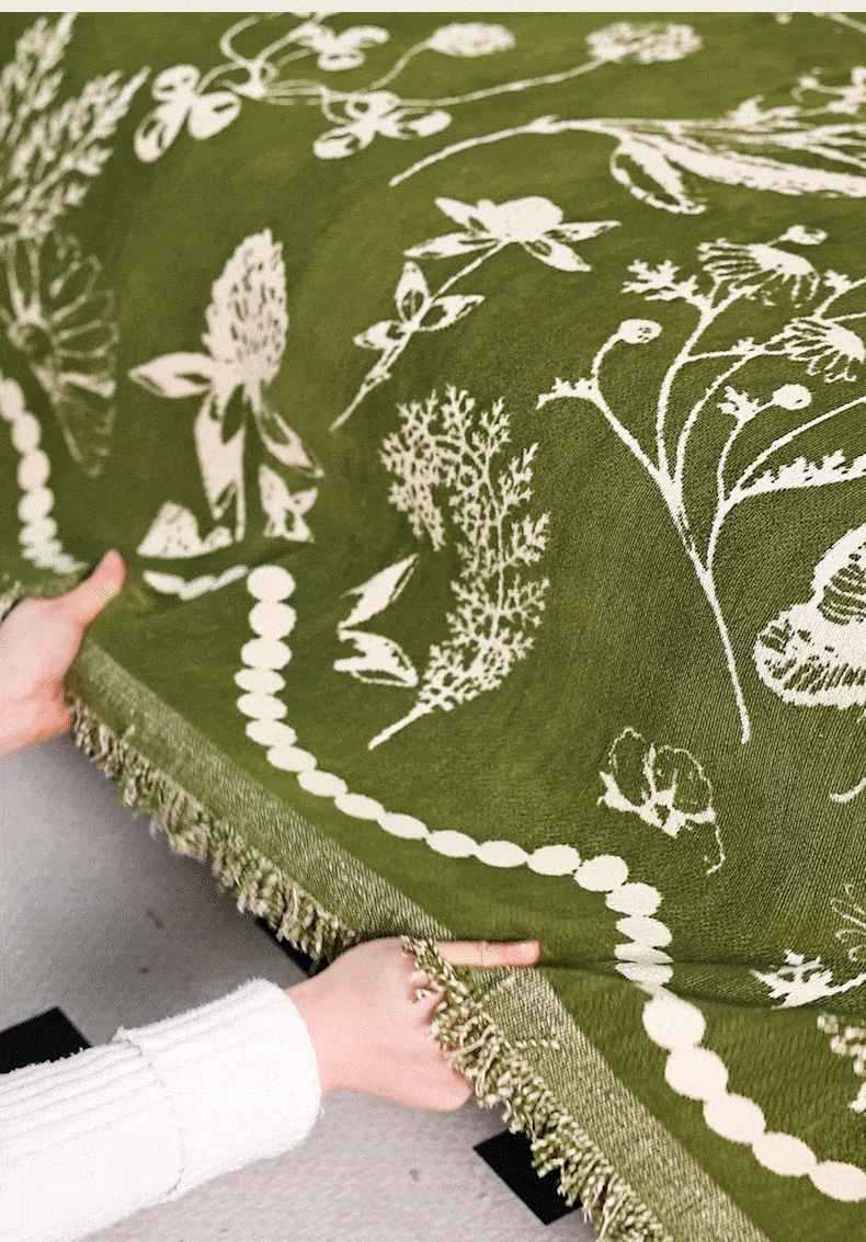 Botanical Harmony Chenille Sofa Cover Berriscent