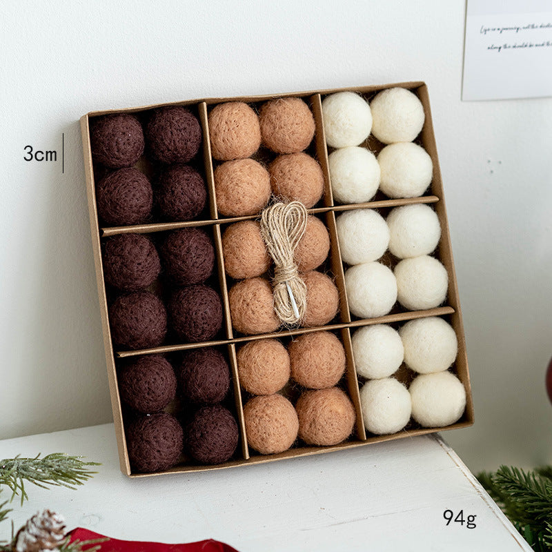 Nordic Wool Baubles — Handcrafted Felt Christmas Ornaments (Assorted Sets)