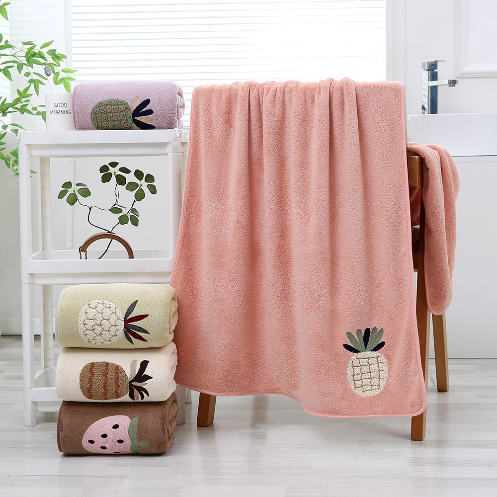 Soft Orchard Coral Fleece Towels Berriscent
