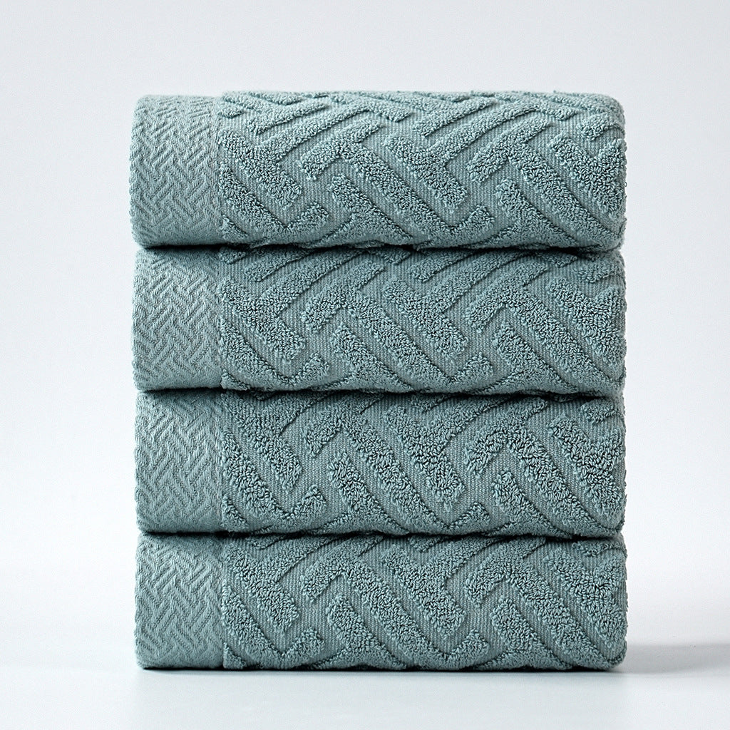 Serene Weave Cotton Towel Set – 4 Pieces Berriscent