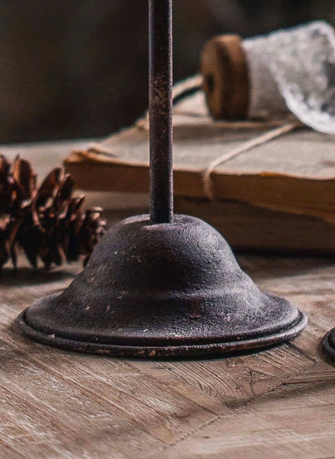 Antique Iron Candle Holder Berriscent