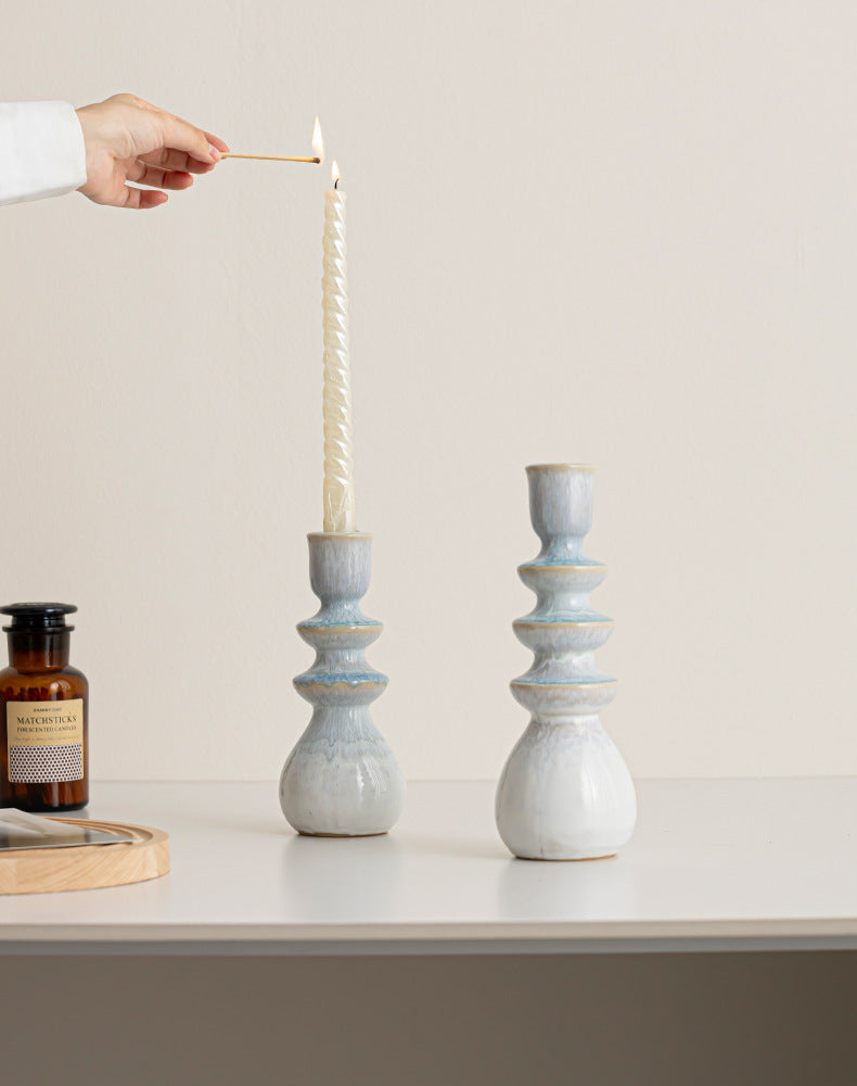 Azure Crest Ceramic Candle Holder Berriscent