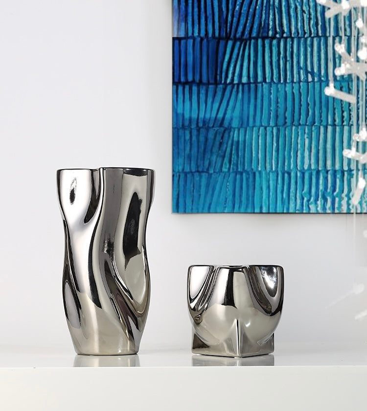 Silver Mirage Sculpture Vases — Collection Berriscent