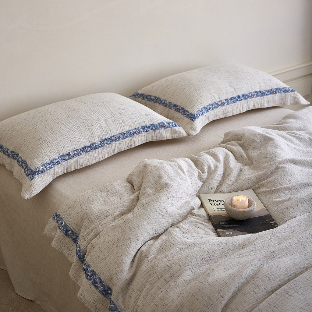 Atelier Jacquard Cotton & Linen Bedding Set Berriscent
