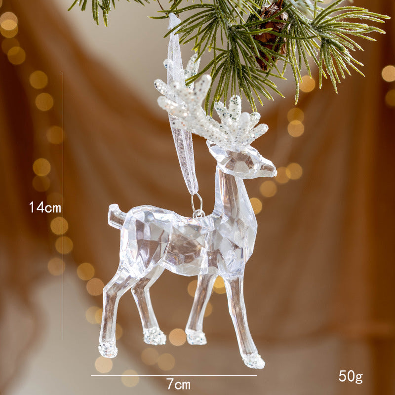 Crystal Elegance Christmas Ornaments – Set of 9