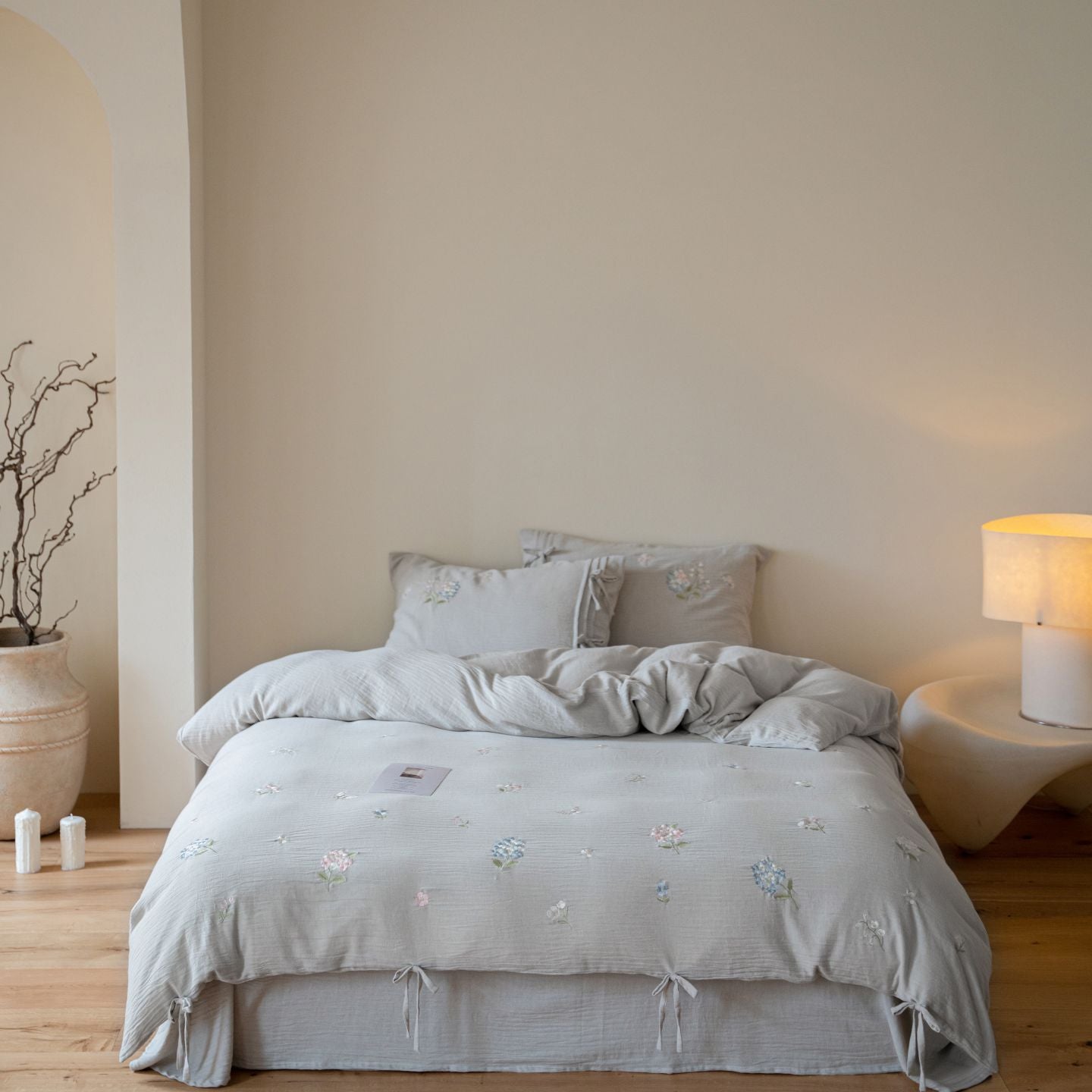 The Garden Room | Cotton–Hemp Embroidered Bed Linen