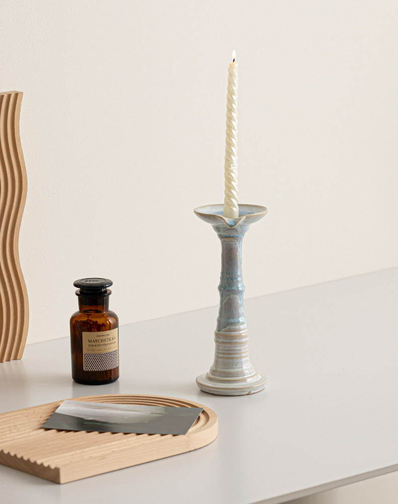 Azure Column Ceramic Candle Holder Berriscent