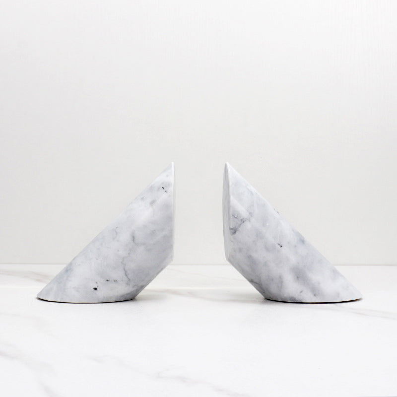Geometric Marble Bookends Berriscent