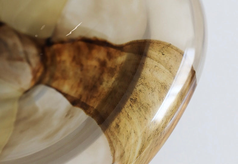 Marbled Art Glass Display Bowl Berriscent