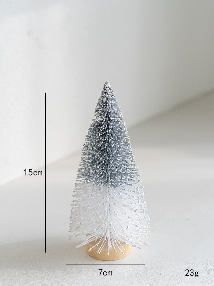 Frosted Miniature Christmas Tree Set Berriscent