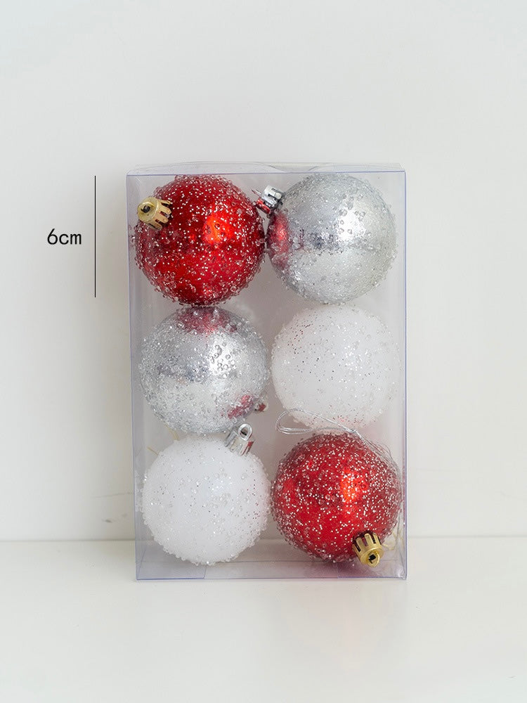 Luxurious Velvet & Glitter Christmas Ornaments Set