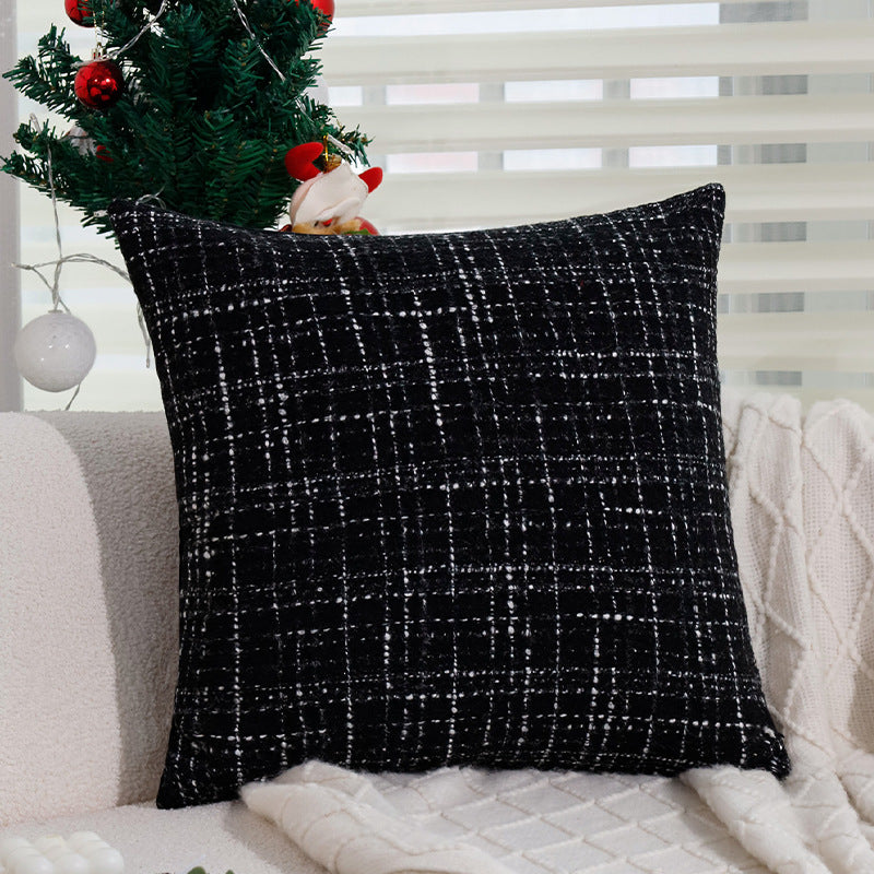 Midnight Tweed Cushion | Textured Decorative Pillowcase Berriscent