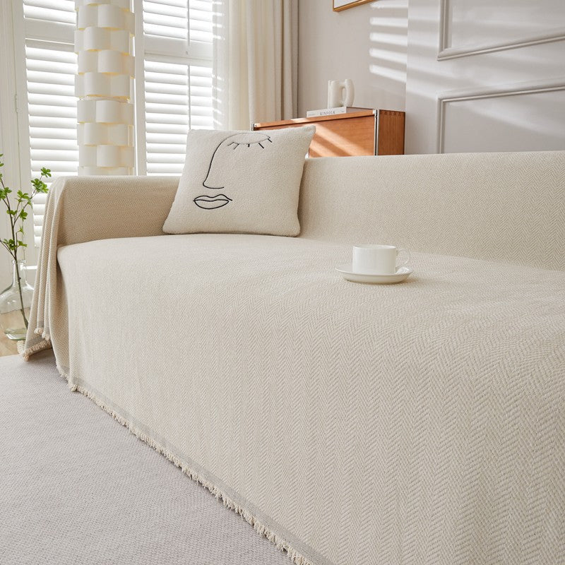 Serene Weave Chenille Sofa Cover Berriscent