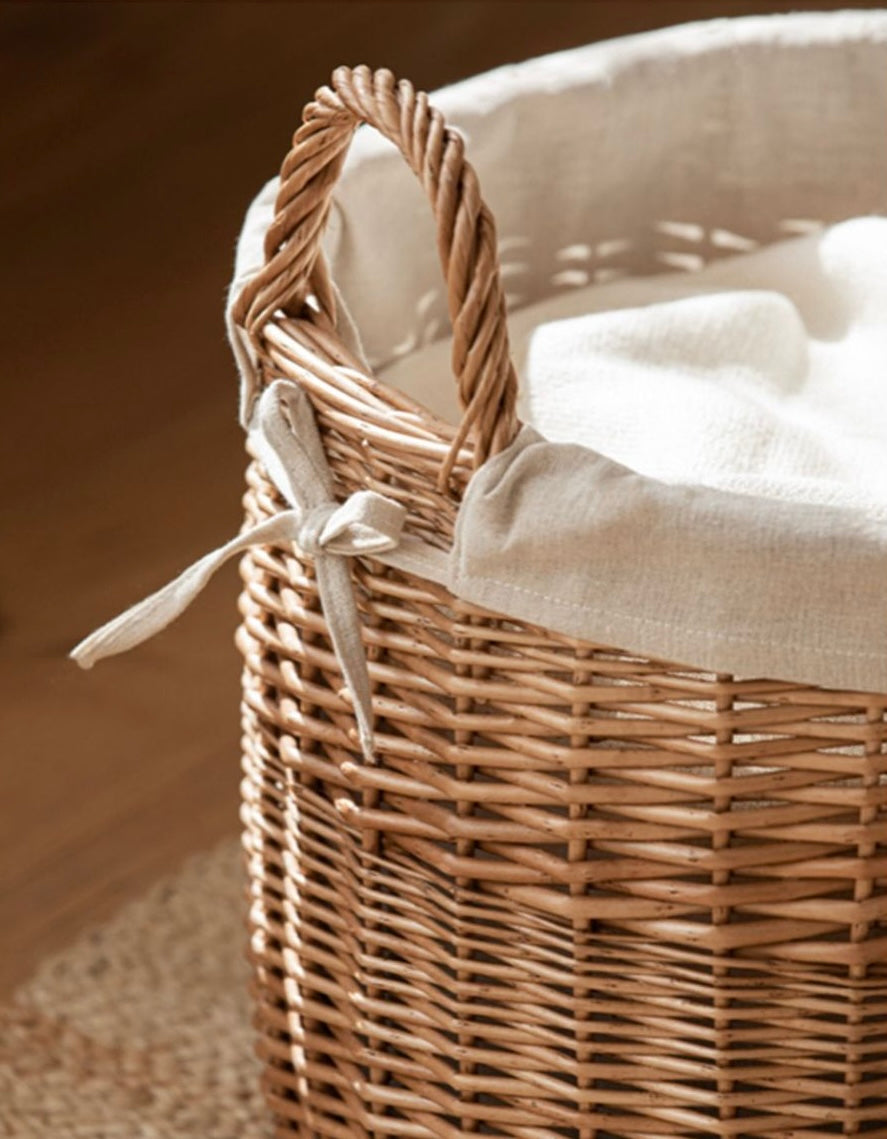 Nordic Woven Basket Duo with Cotton Liners Berriscent