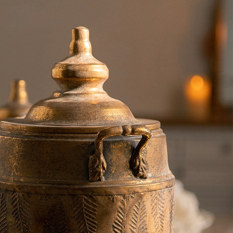 Golden Embossed Storage Jars Berriscent