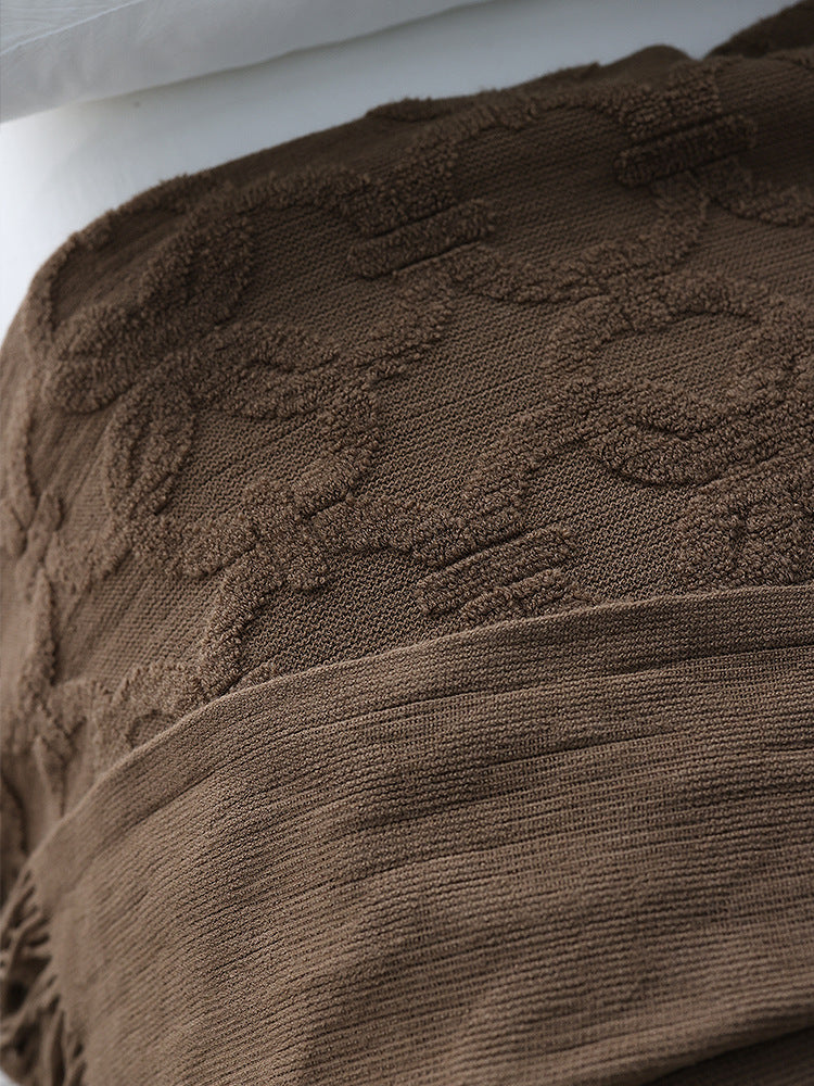 Interlock Chain Knit Throw Blanket Berriscent