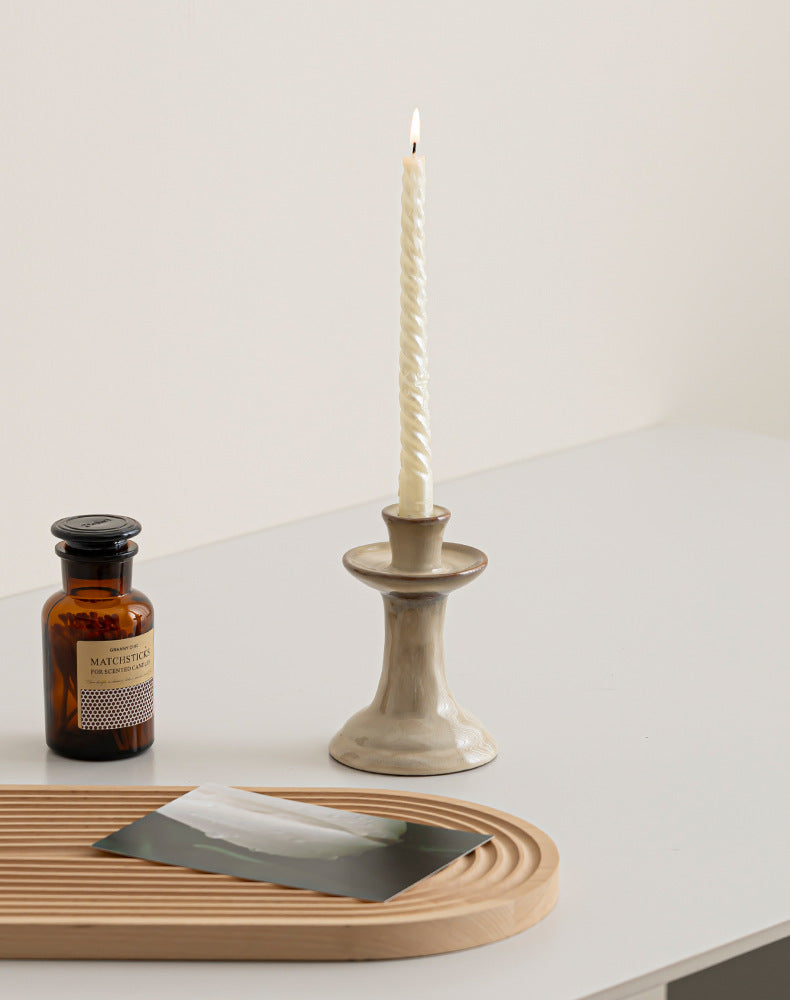 Sculpted Harmony Ceramic Candle Holder Berriscent
