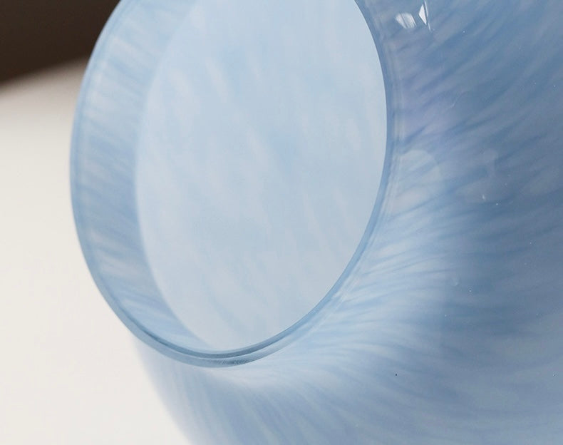 Hand-Blown Pastel Marbled Glass Vase Berriscent
