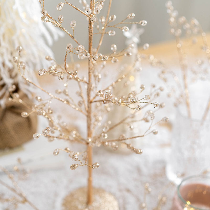 Golden Glitter Decorative Branches & Garlands Collection