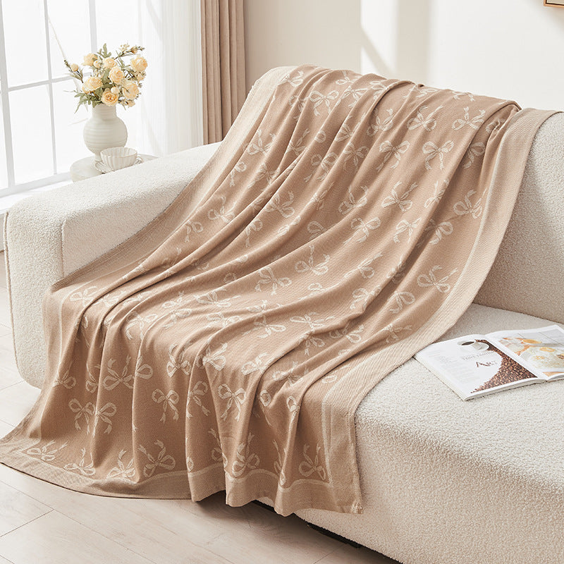 Belle Noeud Throw – Graceful Softness with Bow Motif Berriscent