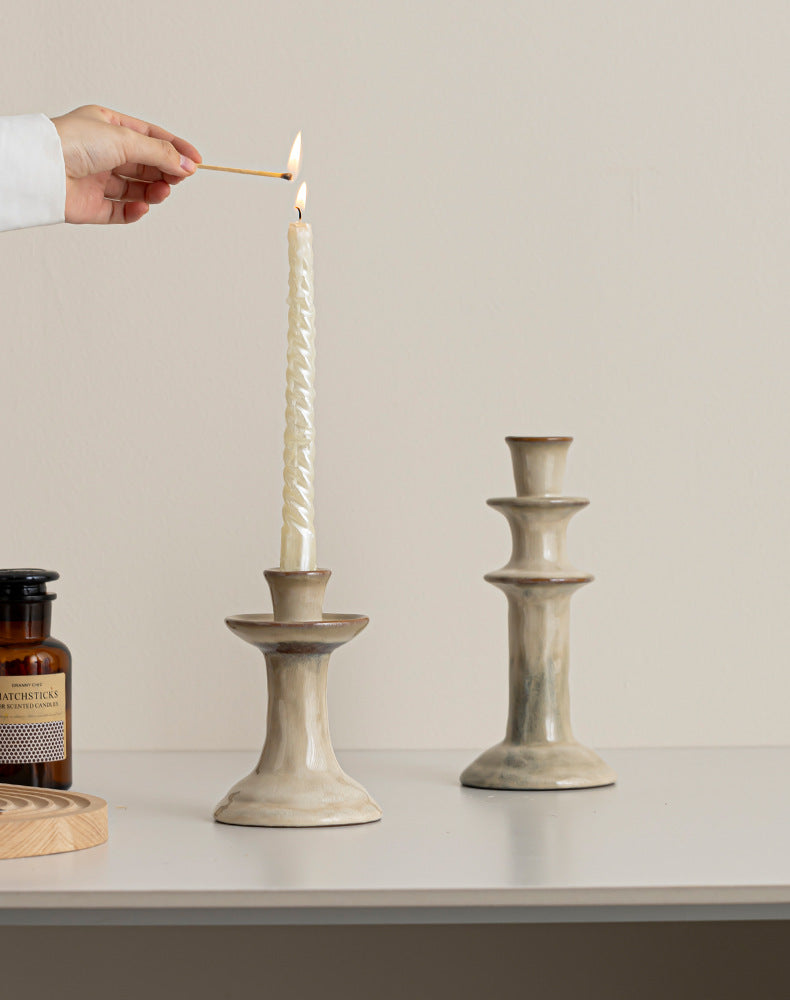 Sculpted Harmony Ceramic Candle Holder Berriscent