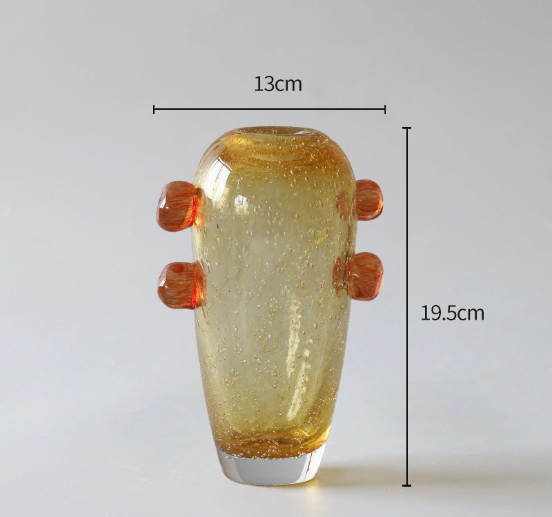 Artisanal Bubble-Glass Vase Collection Berriscent