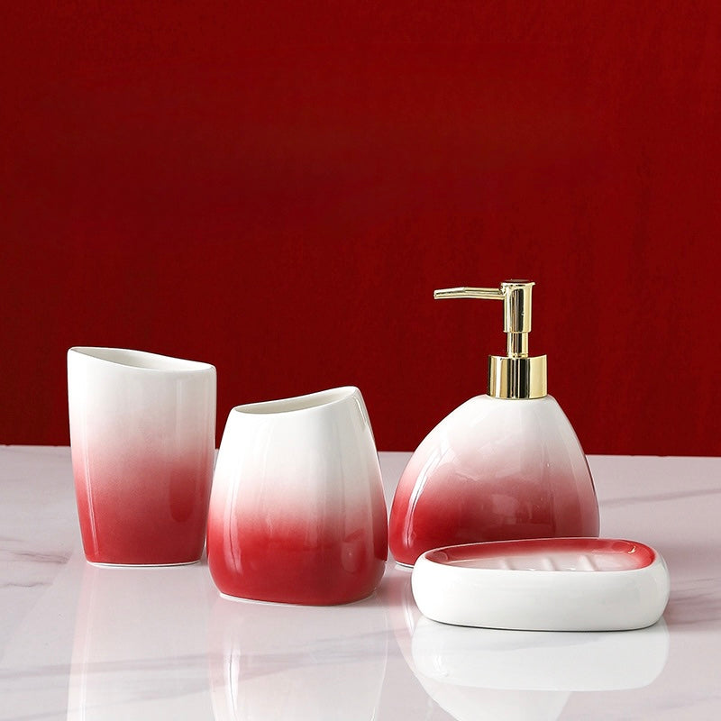 Crimson Fade Ceramic Bathroom Collection Berriscent