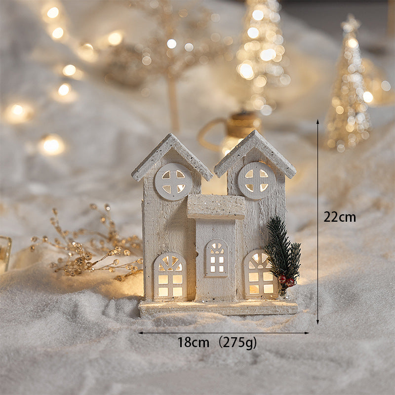Snowy Wooden Christmas Village – LED Light Set