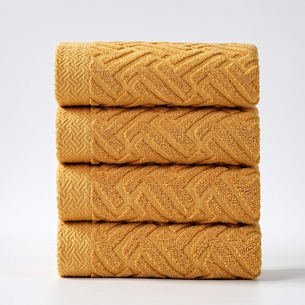 Serene Weave Cotton Towel Set – 4 Pieces Berriscent