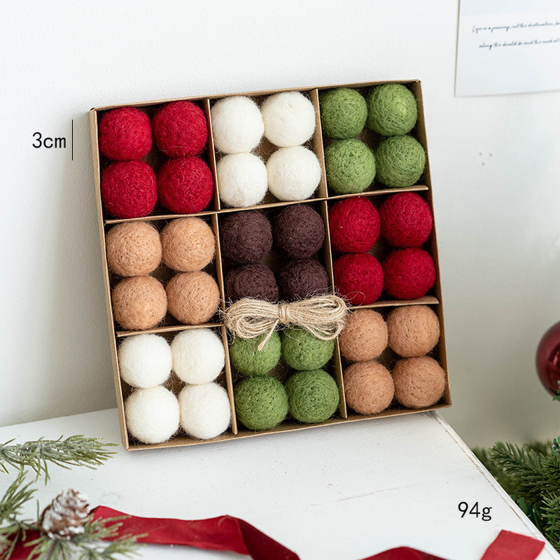 Nordic Wool Baubles — Handcrafted Felt Christmas Ornaments (Assorted Sets)