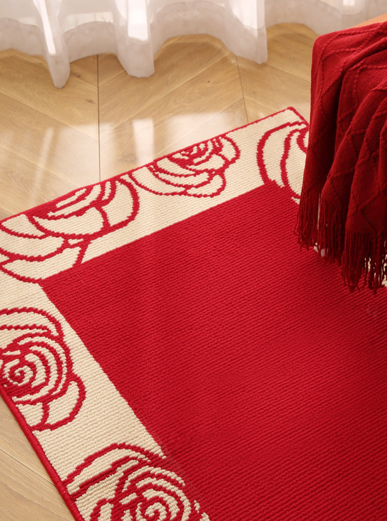 Rosette Geometry Woven Area Rug Collection Berriscent