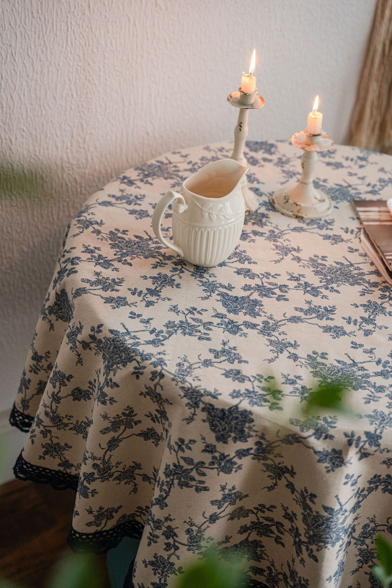 The Delft Garden | Lace-Edged Tablecloth