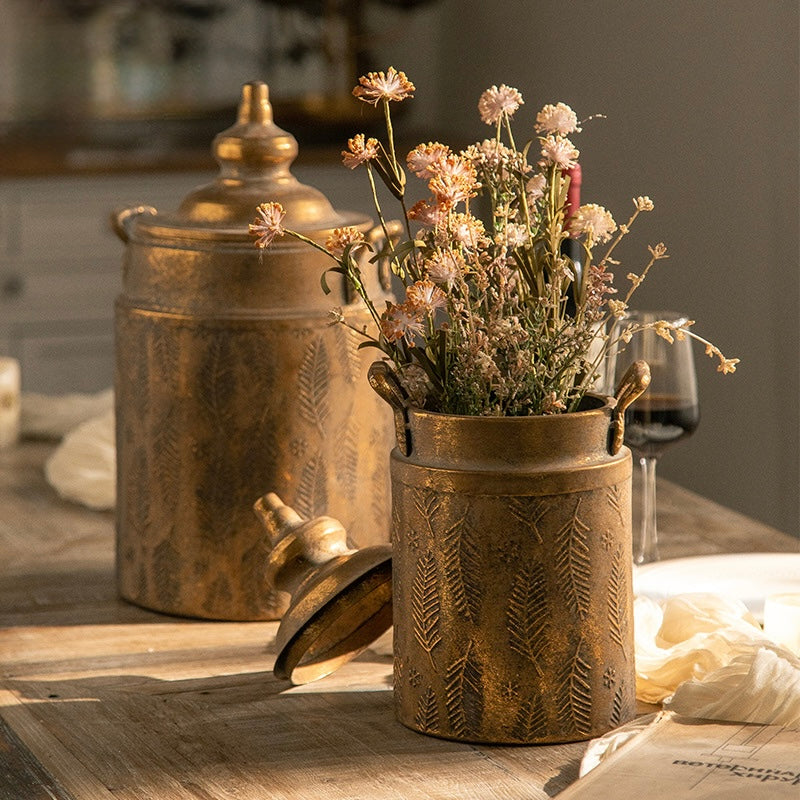 Golden Embossed Storage Jars Berriscent