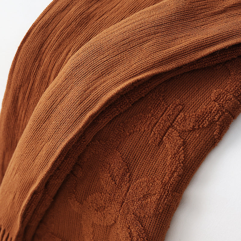 Interlock Chain Knit Throw Blanket Berriscent