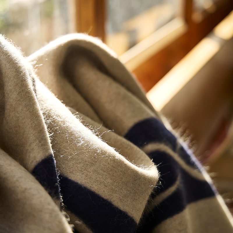 Alashan Cashmere Wool Double-Sided Blanket – 130 × 200 cm Berriscent