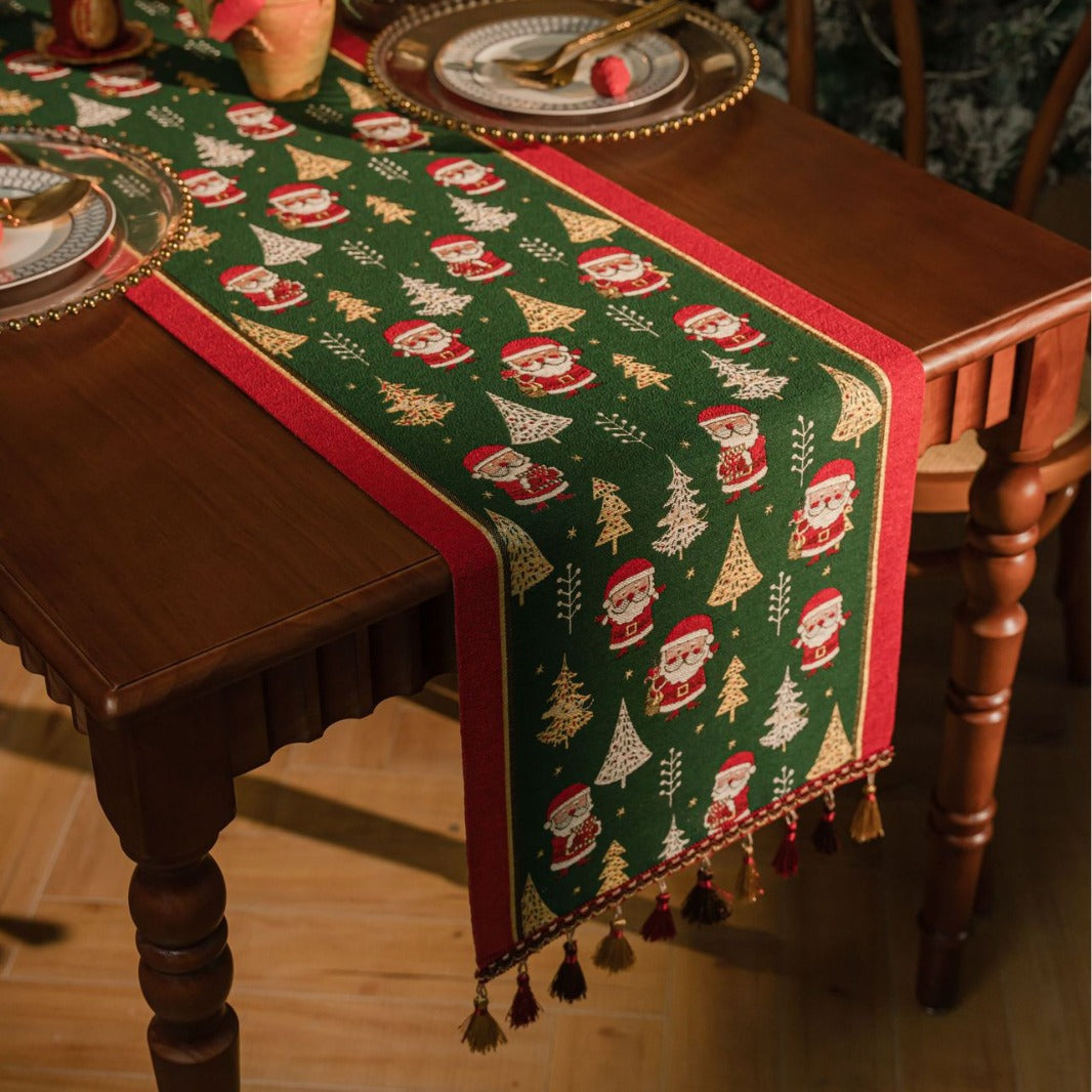 Nordic Noel Embroidered Christmas Table Runner Berriscent