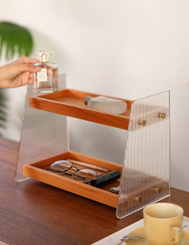 Lumière Tiered Acrylic & Wood Organizer Berriscent