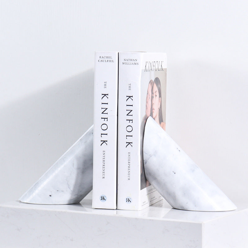 Geometric Marble Bookends Berriscent