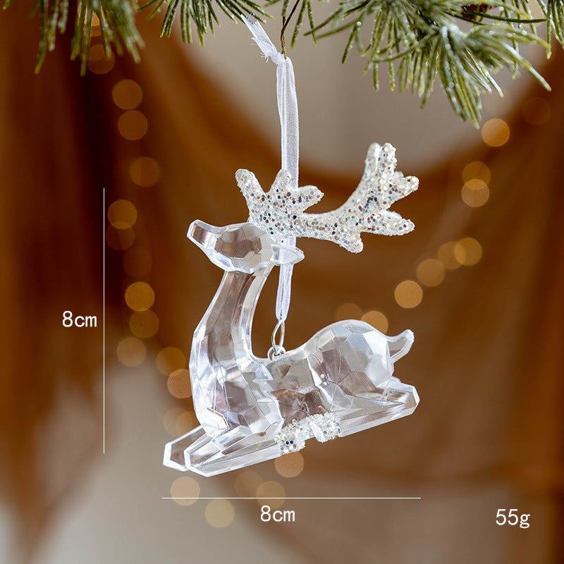 Crystal Elegance Christmas Ornaments – Set of 9