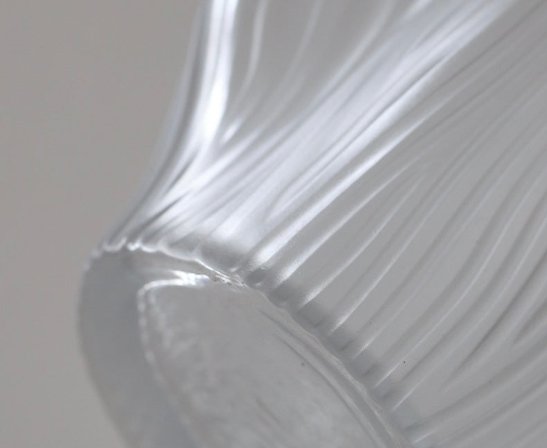 Wavy Frosted Art Glass Vase Berriscent