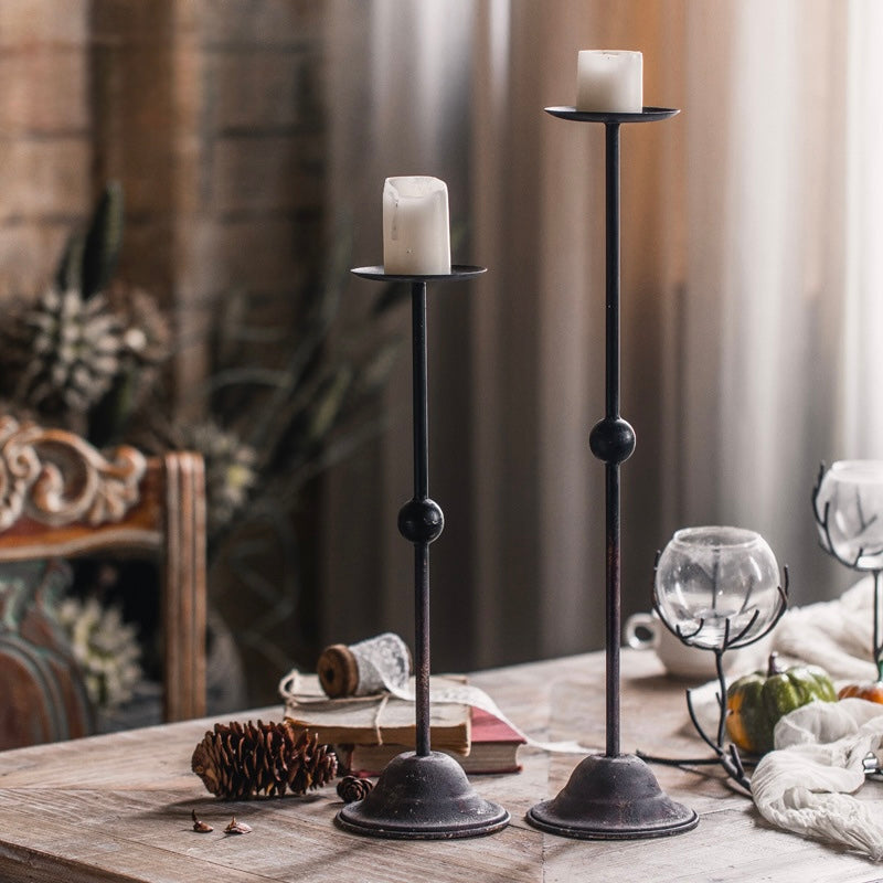 Antique Iron Candle Holder Berriscent