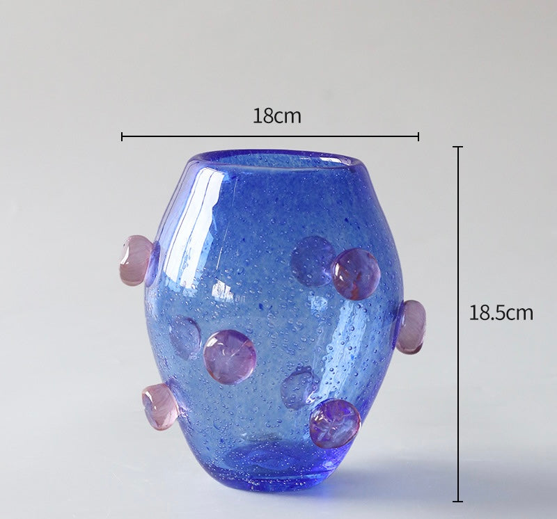 Artisanal Bubble-Glass Vase Collection Berriscent