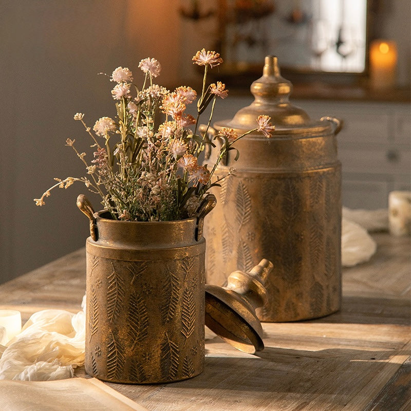Golden Embossed Storage Jars Berriscent