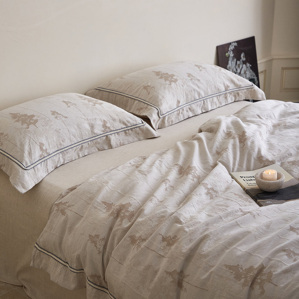 Atelier Jacquard Cotton & Linen Bedding Set Berriscent