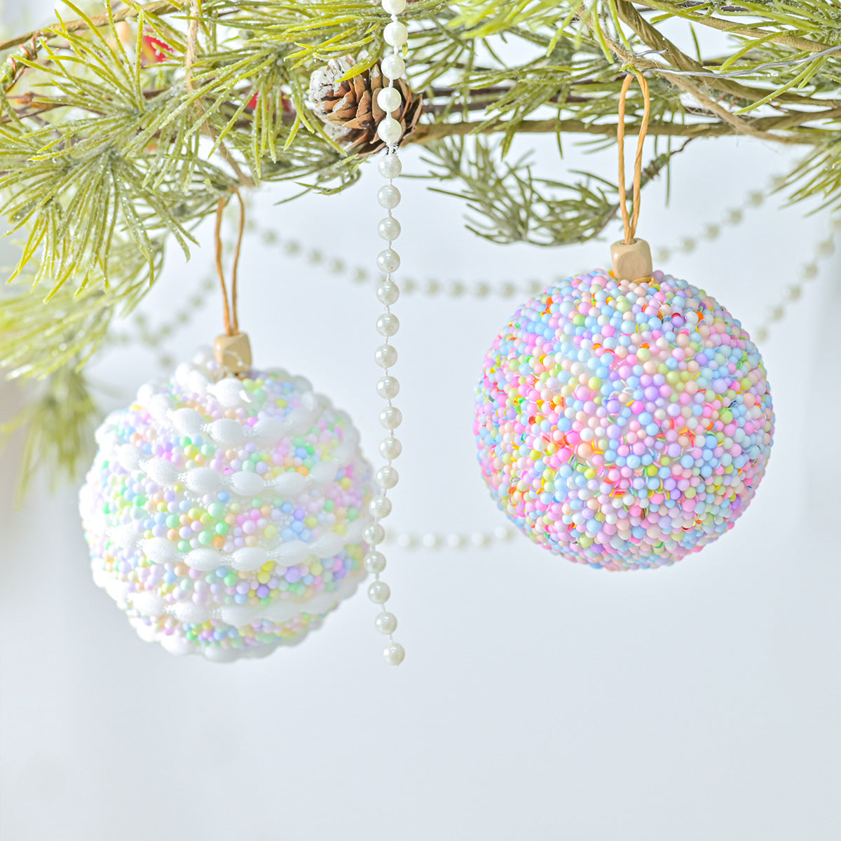 Sugarplum Dreams Collection Christmas Tree Baubles – Set of 3 (8 cm)